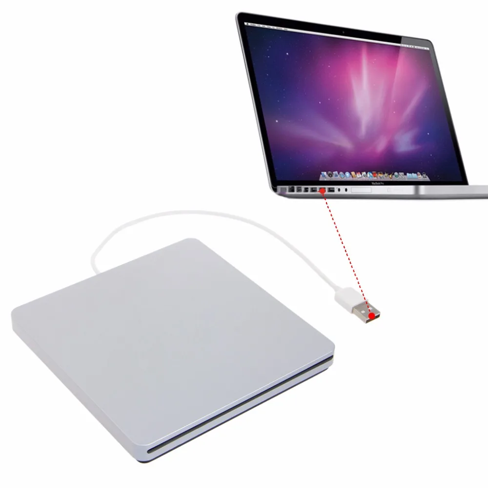 Внешний USB CD DVD RW привод чехол Корпус для Macbook Pro Air оптический привод