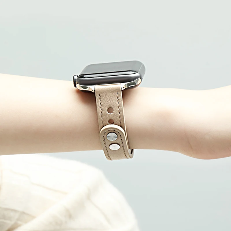 Cow Leather Strap For Apple Watch Band 