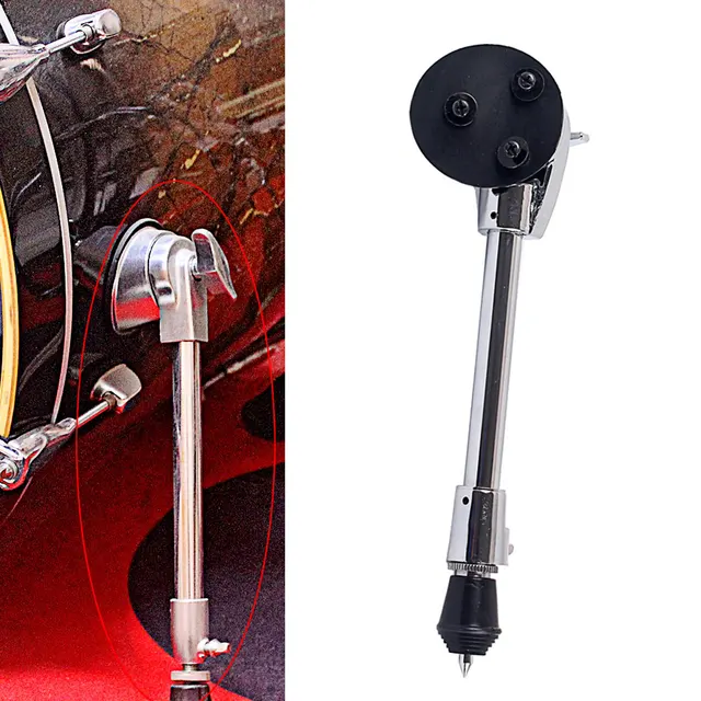 Bass Drum Legs Bass Drum Spurs 1 Pair Iron Plating Metal Anti-Rust Stable Bass Drum Leg Drum Stands For Precussion Instrument