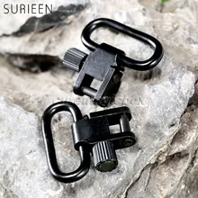 Черный 2 шт. Тактический Быстрый съемный 1 дюймов Слинг поворотный Охотничьи аксессуары Супер регулируемый держатель для ружья винтовки дробовика