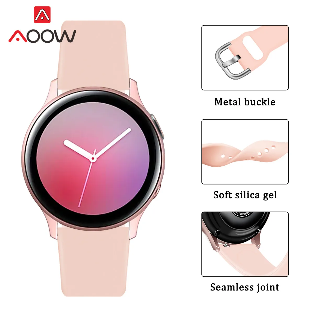 20 мм 22 силиконовый спортивный ремешок для Samsung Galaxy Watch Active2 42 46 Gear S2 S3 Huawei Amazfit