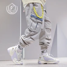 Golomise, мужские свободные штаны с карманами в стиле сафари, шаровары, штаны для бега, модные штаны длиной до щиколотки в стиле хип-хоп