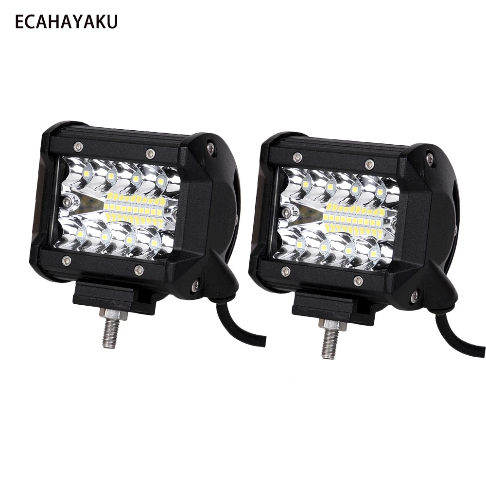 

2 pieces Hot selling brightness 4inch double rows 1440lm 18w offroad led light bar for 10-20V DC ATV SUV Tractor and Trailers