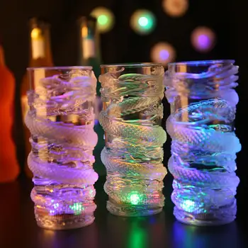 

Cup 1pc 285ml Dragon LED Flashing Color Change Water Activated Light Beer Wine Cup Mug Drinking Cup Supplies New