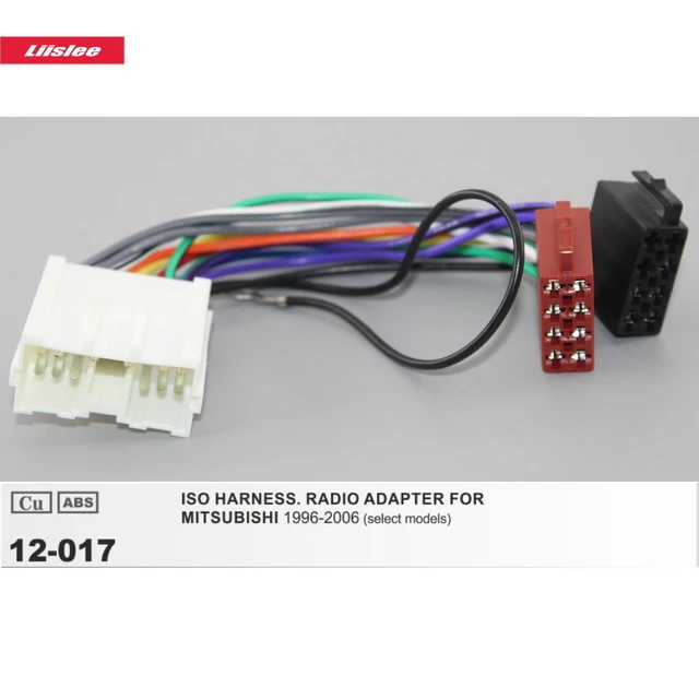 12-017 ISO Wiring Harness Stereo For Mitsubishi 1996-2006 Auto Radio Adapter  Connector Lead Loom Adaptor Power Cable Plug Wire - AliExpress