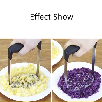 

Stainless Steel Potatoes Mud Pressure Mud Machine Potato Masher Ricer Fruit Vegetable Tool Kitchen Gadgets Accessories