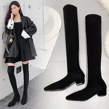 Boots socks boots woman knight thick cylinder with overknee