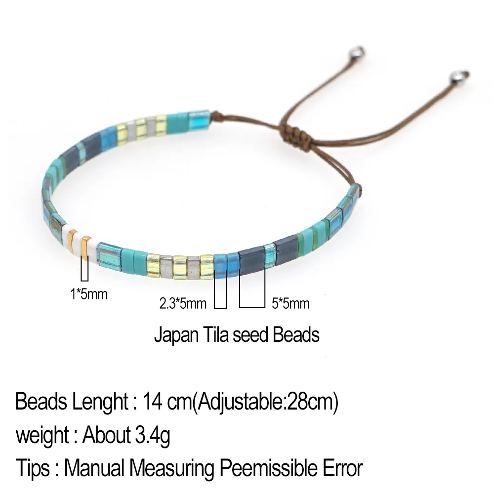 Bracelet Jewelry Boho Miyuki Bracelet Jewelry Vintage Tila Beads Bracelets For Women Fall Winter Gift Adjustable Pulsera Accessories