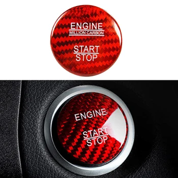 

Sticker Button Cover Carbon Fiber For Mercedes Benz C GLC GLA Red Accessory Part