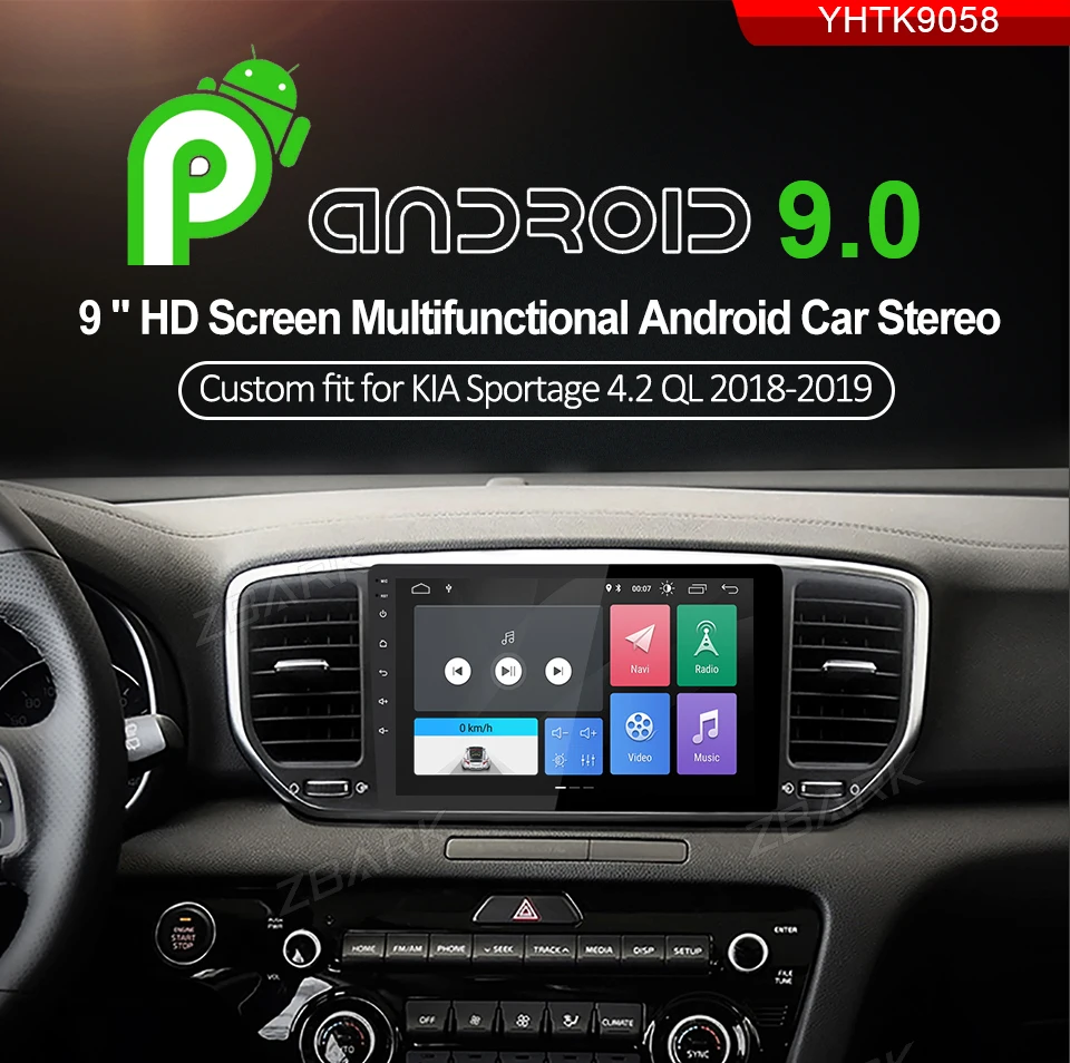 Best Android 9.0 RAM 2G  car radio multimedia player for KIA sportage  2018 2019 KX5 gps navigation 2 din car stereo 0
