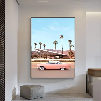 

Palm Springs Car Art Art canvas Poster Home Decor 12x18 24x36inch