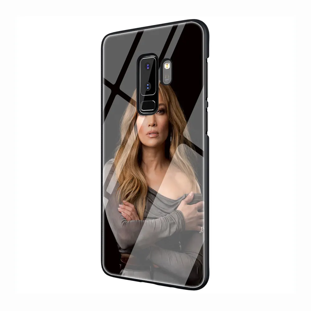 G9 Дженнифер Лопес закаленное Стекло TPU черный чехол для Galaxy S7 Edge S8 S9 S10 Plus, Note 8, 9, 10, A10 20 30 40 50 60 70 - Цвет: G9