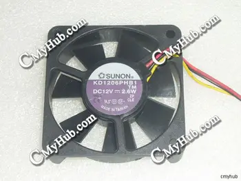 

For SUNON KDE1206PHB1 TM DC12V 2.6W 6015 6CM 60mm 60x60x15mm 3pin 3Wire Power Case Cooling Fan
