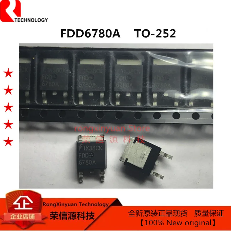 

10 pcs/lot FDD6780A 67890A TO-252 N-Channel PowerTrench® MOSFET 30A 25 V, 8.6 mΩ 100% New original