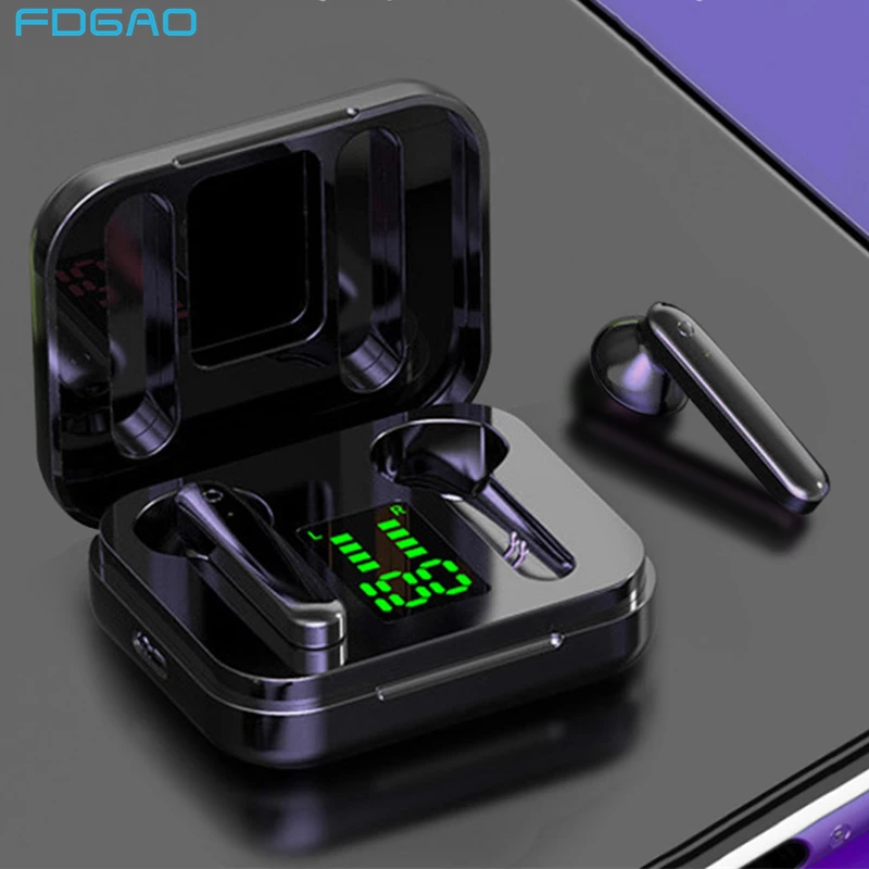

Bluetooth V5.1 Earphone Wireless Headphones Touch Control Waterproof 9D Stereo Earbuds Sport Gaming Headset LED Display With Mic