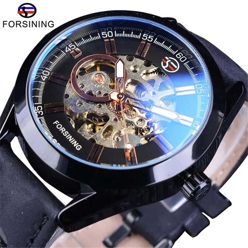 

Forsining Western Style Fashion Casual Hollow out Mechanical Movement Waterproof Fully Automatic Mechanical Wrist Watch