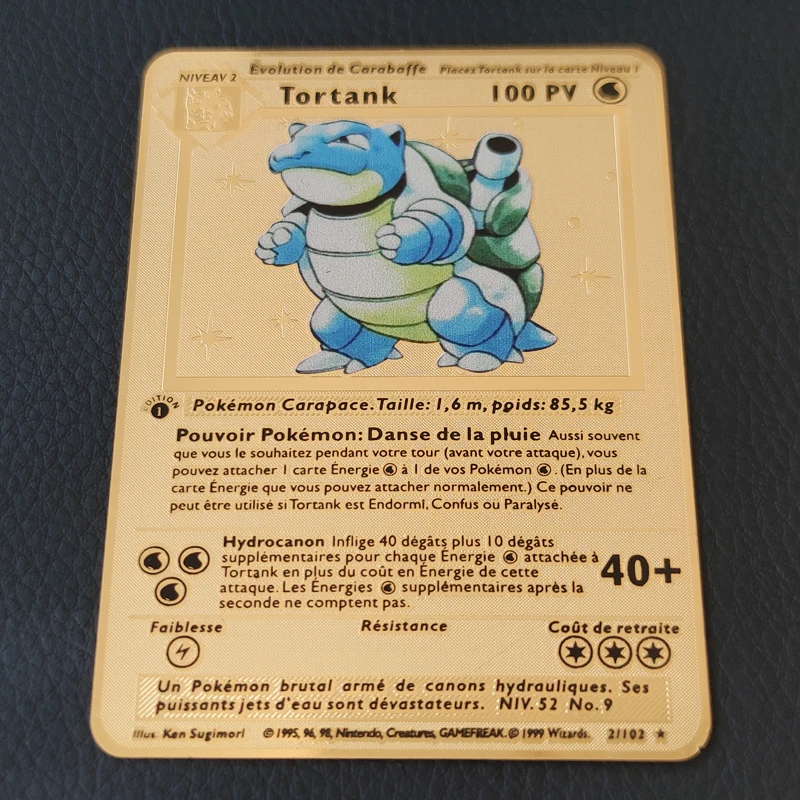 Покемон французские карты Золотой металлический первый выпуск карточка Charizard