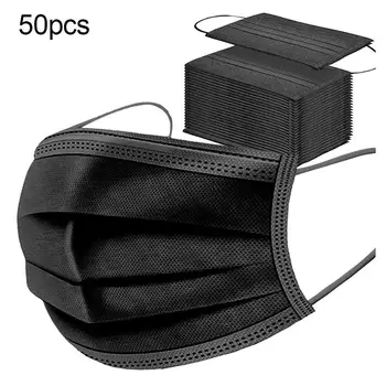 

10/50Pcs 4 Layer Disposable Dustproof Anti-Haze Protection Face Cover Mouth Mask Anti-dust Mouth Face masks 마스크 In stock