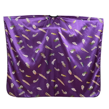 

Useful Hairdressing Cape Waterproof Haircut Cape Hair Cutting Cloak Haircut Gown Protection Supplies for Barber Shop (Purple)