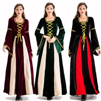 

Halloween New Court Dress European Retro Court Clothing Queen Princess Queen Party Costume Evening Gown