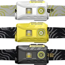 Nitecore original nu25 360 lumens três saída leve farol lanterna para corrida ao ar livre, usb recarregável