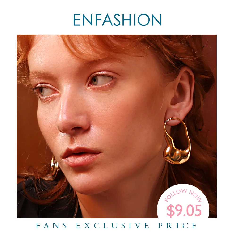 

Enfashion Irregular Bag Shape Drop Earrings For Women Gifts Gold Color Big Statement Earings Fashion Jewelry Oorbellen EM191006