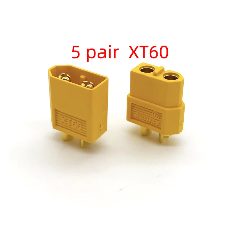Xt60f/m Goldplated Connector, Electric Vehicle Lithium Battery Cable Connector, Controller