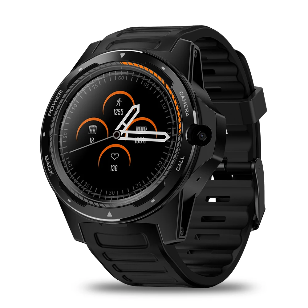 New Zeblaze THOR 5 Dual System Hybrid Smartwatch 1.39" AOMLED Screen 454*454px 2GB+16GB 8.0MP Front Camera Smart Watch Men - Color: black