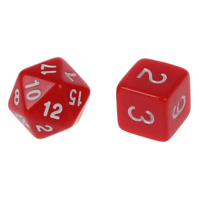 14 шт. игральные кости D4-D20 для игр Подземелья и Драконы RPG Подземелья и Драконы D&D, 7 шт. синий и 7 шт. красный