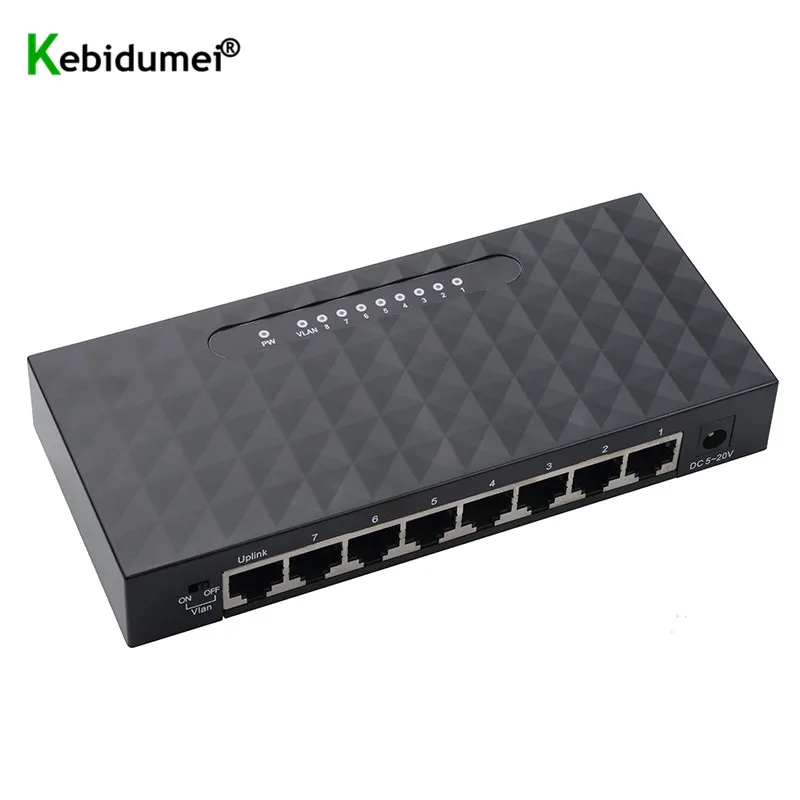 8 Порты и разъёмы гигабитный сетевой коммутатор 10/100/1000 Мбит/с Gigabit Ethernet Lan Hub