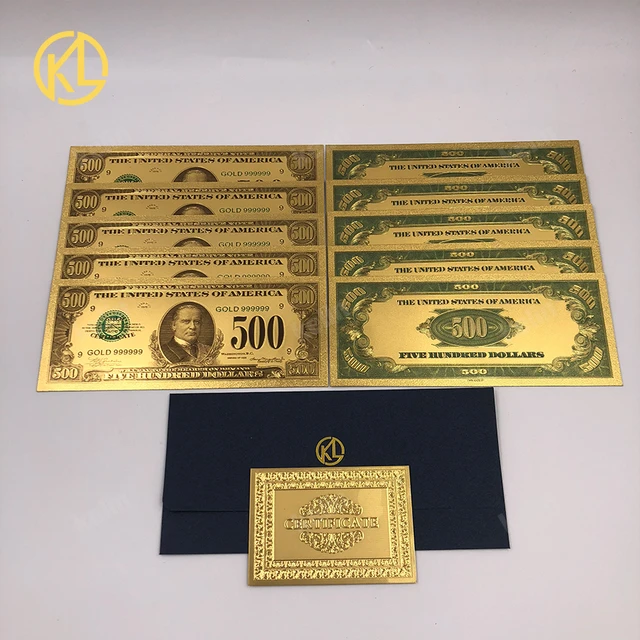 blinkee Faux billet de banque de 1000 dollars américain plaqué or 24 carats  pour décoration : : Jeux et Jouets