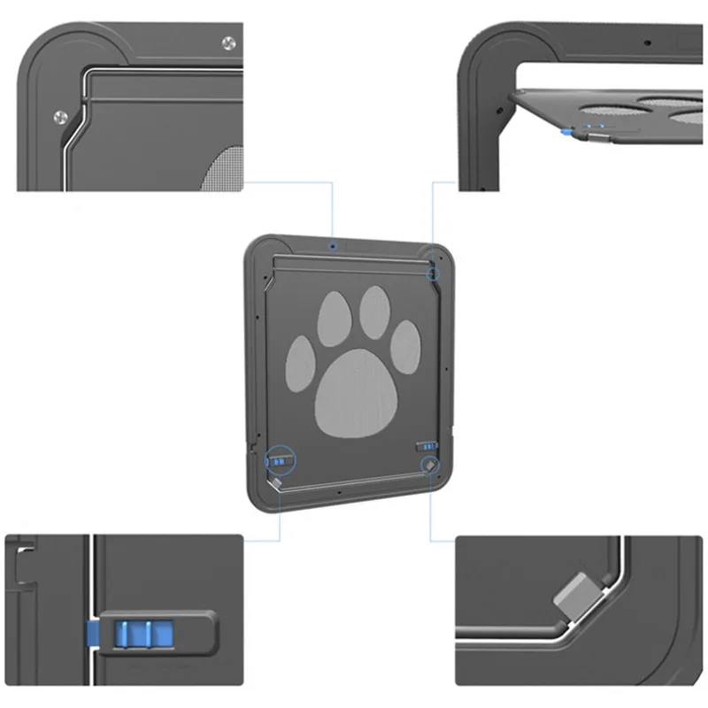 ABS автоматические ворота для собак, кошек, ворот для экрана, окна, домашний домик, пластиковая забор для собак, дверь для кошек, щенков, товары для собак