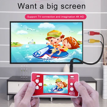 

RS 1 2.5 Inch Built In Games Battery Powered Gifts HD Screen Retro Adults Children Handheld Game Console TV Video Portable