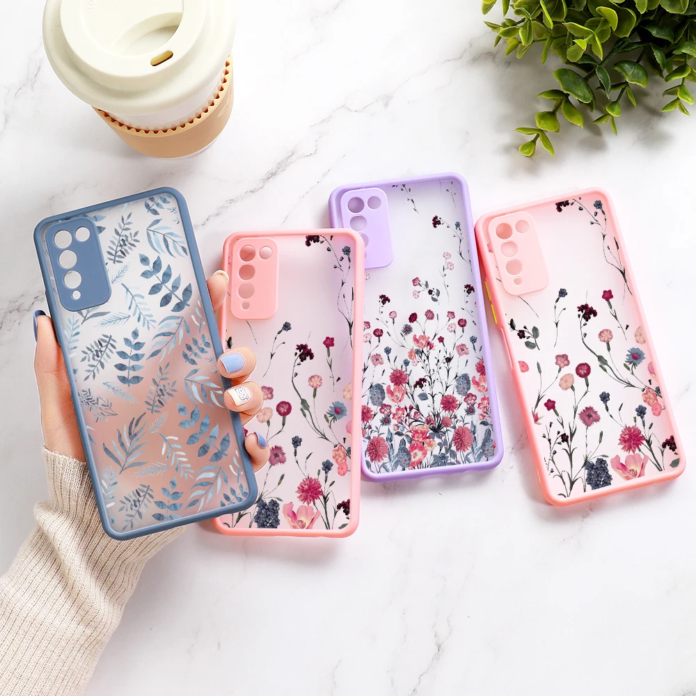 P30 Pro Case for Huawei P30 Lite Case P20 Pro P40 Lite Flower PC Cover Honor 50 8A 9X 8X 9A 9C 20 Y6 Y9 Prime 2019 Nova 5T Funda