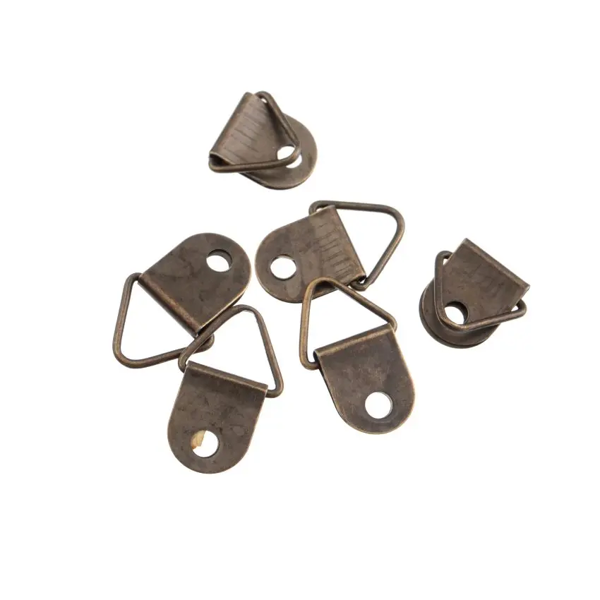Free shipping 50Pcs Bronze Tone Photo Frame(not inculde screw) tied Metal Hooks 1 Holes 21*13mm