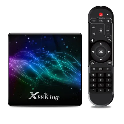 X88 King 4 ГБ 128G Amlogic S922X ТВ приставка Android 9,0 двойной Wifi BT5.0 1000M 4K Google Play Store Netflix Youtube 4K медиаплеер - Цвет: X88 King Blue