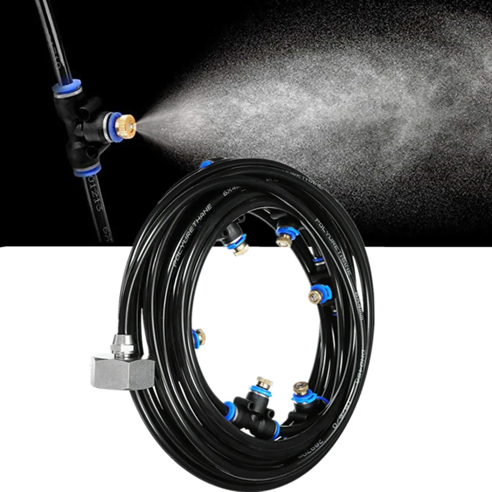 

6M New Product Outdoor Misting Cooling System Kit For Greenhouse Garden Patio Waterring Irrigation Mister Line