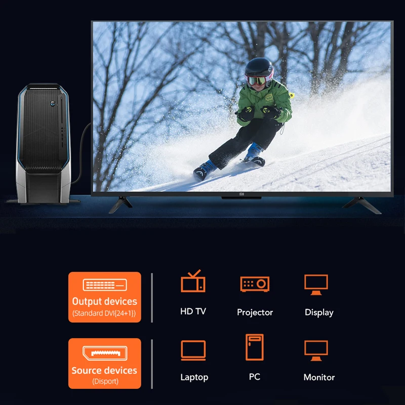 CABLETIME-Displayport-VGA ���̺� DP-VGA ����� ��ȯ�� ���̺� DP male-VGA male, HP Dell Asus lenovo PC ��Ʈ�� C075