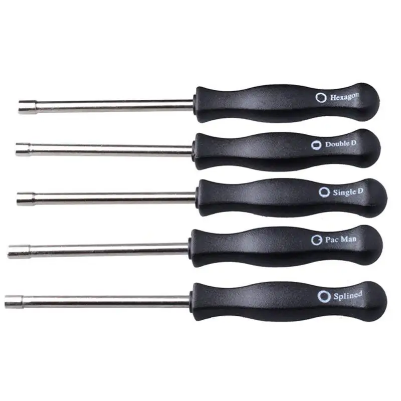 

(Set of 5) Carburetor adjustment tool Pac Man / Single D / Double D / Hexagon Hex Socket / 21-Teeth Splined Screwdriver for Comm