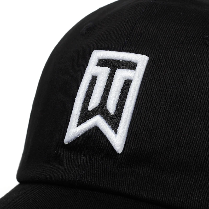 Бейсболка tiger woods Новая мужская и женская хлопчатобумажная бейсболка регулируемые модные бейсболки повседневные Твердые колпаки, шляпы