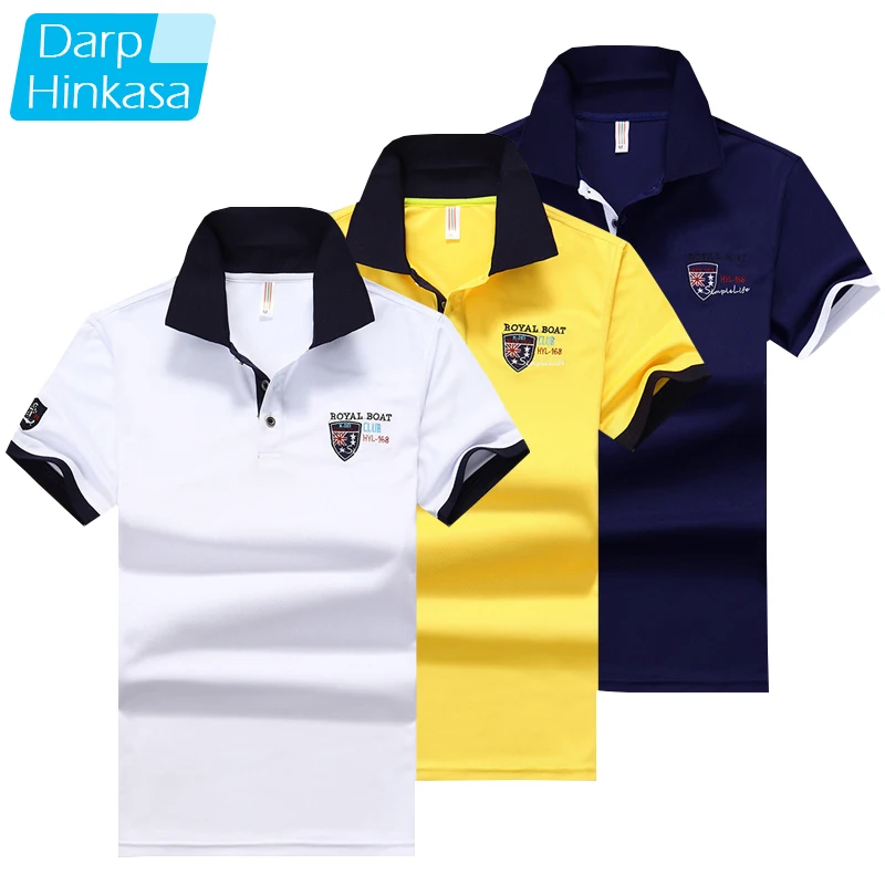 

DARPHINKASA Summer New Men Polo Shirt Embroidery Polo Shirt Men Casual Polo Shirt Solid Color Men Short Sleeve