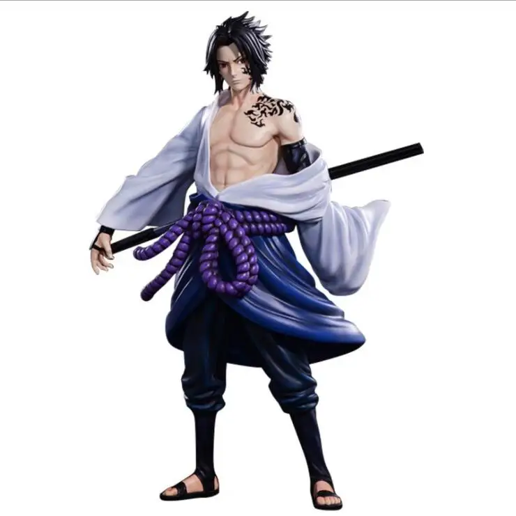 Naruto Anime PVC Action Figure Toys Uchiha Sasuke 260mm Naruto Shippuden Sasuke Model Figurine Toy