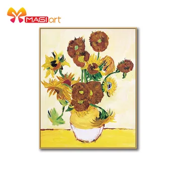 

Cross stitch kits Embroidery needlework sets 11CT water soluble canvas patterns 14CT Floral style Van Gogh-NCMF233