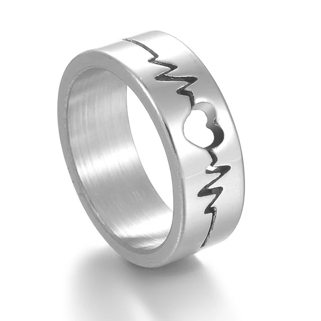 Heart Beat Rate | Unique Ring Band Design | Anniversary Ring | Minimal –  jewellempire