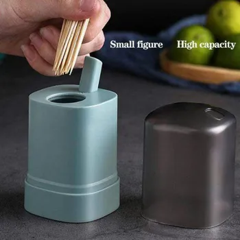 

Automatic Pop-up Toothpick Box Holder Container Portable Toothpick Dispenser Automatic Household Cotton Swab Organizer Decoratio