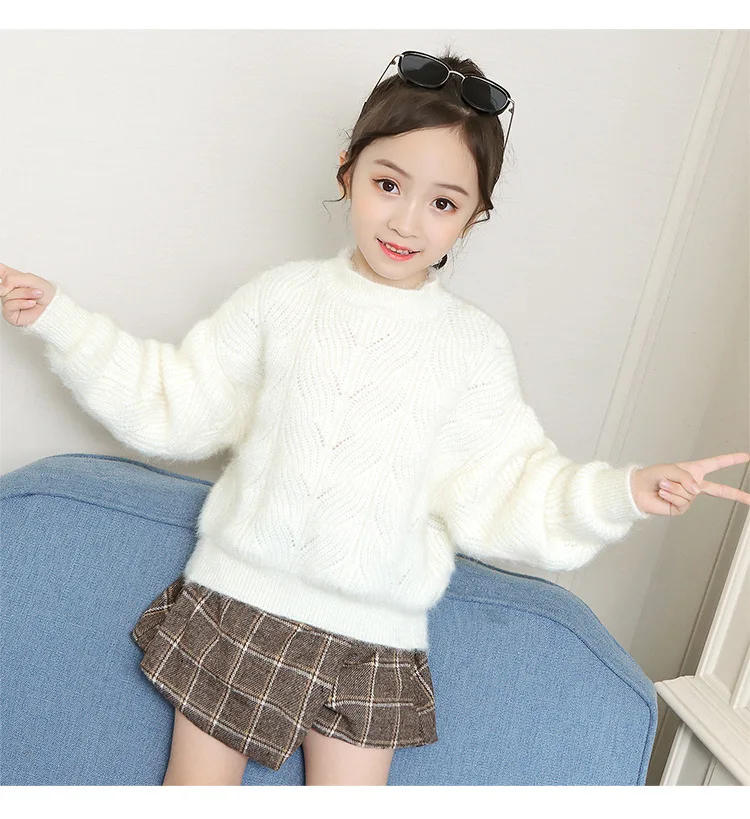Cn80056 свитер для девочек г. Осенне-зимний стиль, модный пуловер с ромбами в Корейском стиле для девочек и мальчиков, модный свитер
