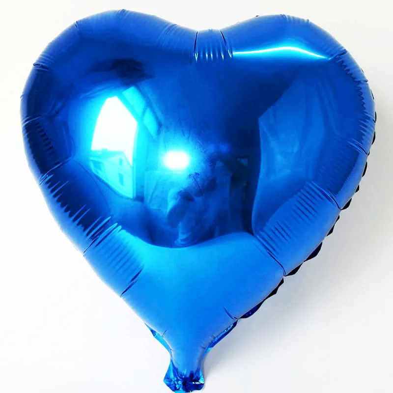 blue heart 18/24/36 дюймов Луна Звезда Сердце большой воздушные шары на день рождения вечерние декоративные гелиевые шарики, свадьбы, праздника, клипсы для воздушных шаров, вечерние поставки - Цвет: blue heart