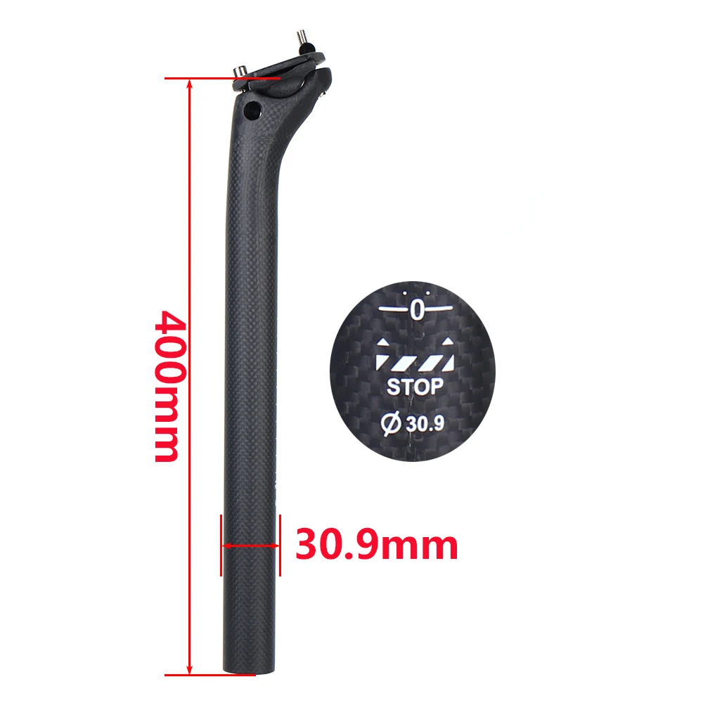 3K 30.9x400mm-6509 Элита одна карбоновый Подседельный штырь для горного велосипеда 31,6/30,9 мм Дорожный велосипед Подседельный штырь 27,2 мм MTB Подседельный штырь из углеродного волокна смещение 20 мм - Цвет: 3K 30.9x400mm-6509