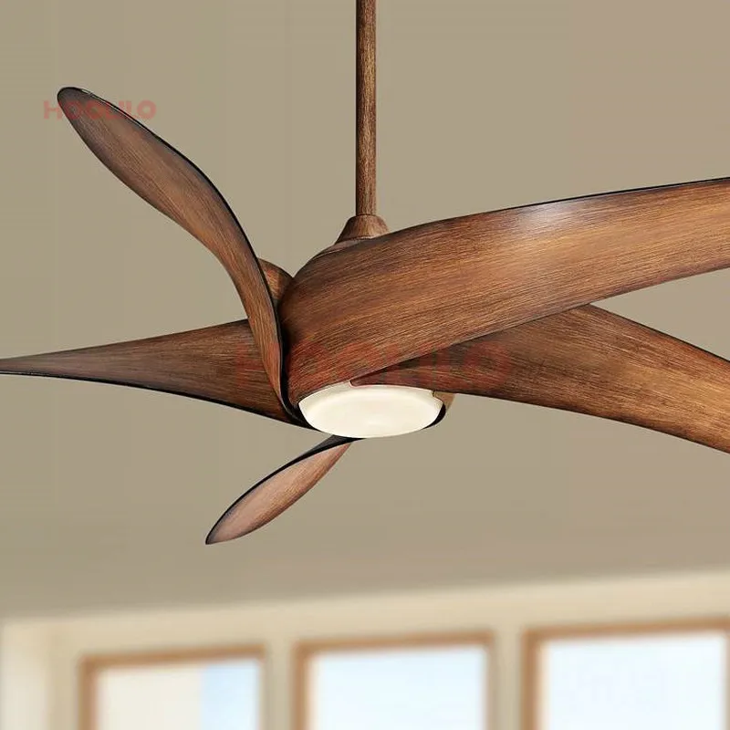 

HOOLILO High Quality 60inch Size Light Wave Wood Free Shipping Led Ceiling Fan with Remote Control 110V 220V Modern Ceiling Fan