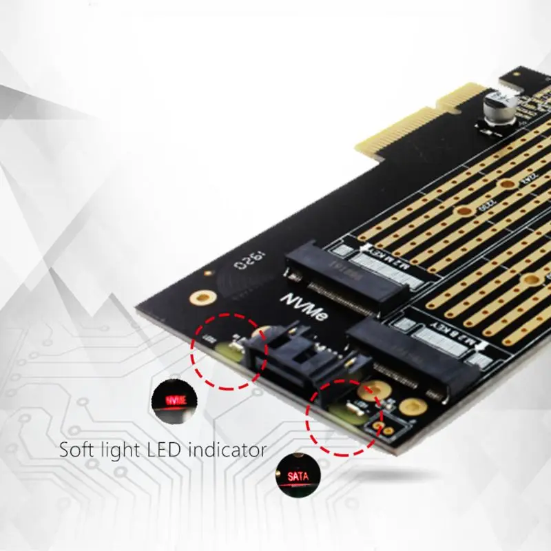 M.2 NVMe SSD NGFF на PCIE X4 адаптер M ключ интерфейс 2230-2280 Плата расширения